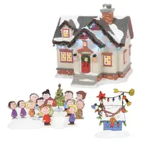 在飛比找momo購物網優惠-【Enesco】精品家飾 SNOOPY史努比的聖誕小屋居家擺