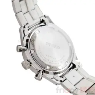 SEIKO精工 SSB413P1手錶 輪胎紋黑面 藍寶石水晶鏡面 日期 三眼計時 鋼帶 男錶