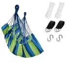 Outdoor Hanging Hammock Chair 51.18" 330 lbs. Weight Capacity Cotton Green/Blue