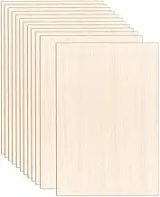 DIYDEC 12 Pack Basswood Sheets x 8 x 1/13 Inch Thin Plywood Wood Unfinished Squares Boards Balsa for Crafts Architectural Models Laser Cutting Burning and Drawing, (DIYDEC-US-ST220M1P1)