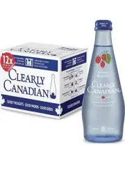 Clearly Canadian Country Raspberry Sparkling Spring Water Beverage 12 Pack