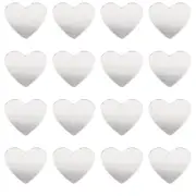 20 Circle Glass Mirrors Craft Pieces Compact Square Tiles-FR