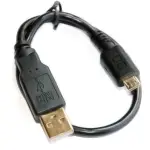 FUJIEI USB A公-MICRO USB充電傳輸線30CM鍍金頭+鍍錫銅