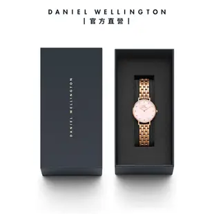 Daniel Wellington 手錶 Petite Melrose Lumine 28mm 星辰貝母盤珠寶式錶鏈-粉錶盤-玫瑰金框(DW00100617)