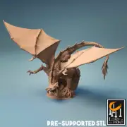 YOUNG BLACK DRAGON - D&D Role Playing War Gaming Proxy Lord of the Print