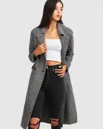 [Belle & Bloom] Save My Love Wool Coat - Black & White Check