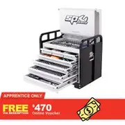 SP TOOLS Metric/Sae Tool Kit Black 7 Drawer - 411 Piece SP50218