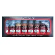 Vallejo Game Colour Metallic Fantasy Figures Models Acrylic Paint 8 Colours Set