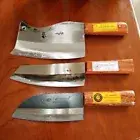 3 Pcs/Set Aranyik Kitchen Chopping Butcher Slicing Knife Steel Blade Wood Handle