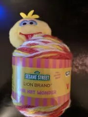Lion Brand Sesame Street One Hat Wonder Yarn-Big Bird -3010-500