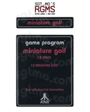 Atari 2600 Replacement Text Style Label - Miniature Golf