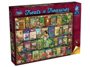 Treats N' Treasures - Vintage Summer Garden Book Shelf Jigsaw Puzzle, 1000pc