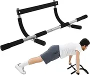Door Frame Pull Up Bar - Upper Body Fitness Workout Bar | Chin Up Bar Doorway | Hangable Bar for Home Gym | Over the Door Pull Up Bar | Effective Fitness Trainer for Strength Training