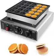 Commercial Pancake Maker 50 Holes, Waffle Pancake Machine, Dutch Pancake Machine, Rapid Heating with Non-Stick Coating | Adjustable Timer & Temp Control, for Kitchen, Restaurant(AU Plug) (20 Holes)