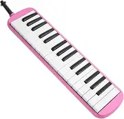 32 Keys Melodica Pianica Piano Style Keyboard Harmonica Mouth Organ with Mouthpiece Cleaning Cloth Carry Case for Beginners Musical Pink