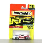 MATCHBOX SUPERFAST #15 - WHITE - MUSTANG MACH III CAR - MINT ON CARD 1997
