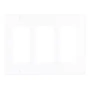 Skywalker Triple Gang Keystone Decora Style Wall Plate (White)