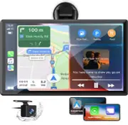 9-Inch Wireless Car Stereo with Carplay, Backup Camera, GPS Navigation, Android