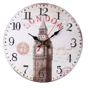 Antique Round Clock Quiet Mechanism European Wall Art Clock