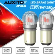 2x Pure Red BAY15D 1157 30-SMD LED Light Bulbs Turn Signal Tail Brake Stop Lamp (for: Renault)
