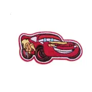 Car Embroidery Patch Red Racing Car Patch Iron on Sew on