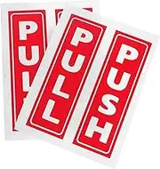Homoyoyo 4Pcs Self Adhesive Push Pull Signs for Glass Doors Vinyl Decals for Store Entrance Office Cafe Restaurant Directional Door Stickers for Easy Customer Navigation