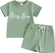 [Balaflyie] Toddler Baby Sister Brother Matching Outfits Romper/Tshirt Shorts Summer Clothes Set