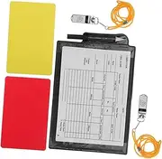 BESPORTBLE 1 Set Soccer Referee Kit with Cards Notepad Pen Whistles Complete Professional Referee Essentials for Accurate Game Management