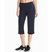 NWT Danskin Women's Plus Size Sleek Fit Yoga Crop Pant, Midnight Navy, 3X