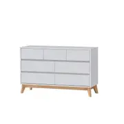 Ariah Chest Tallboy Lowboy Dresser 7 Drawers White