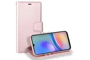 For Samsung Galaxy A05S Case, Hanman Wallet Leather Flip Magnetic Stand Case Cover (Rose Gold)