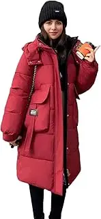 [Generic] Women's solid Color Long Cotton Jacket Female Hooded High Collar Parkas Coats Padded Jacket