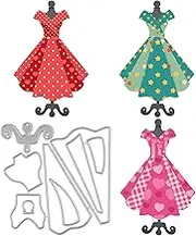 Princess Dress Metal Die Cuts, Lady Dress Shirt Cutting Dies Cut Stencils, Cutting Dies for Card Making Clearance, Embossing Dies for Scrapbooking DIY Album Paper Cards Decoration