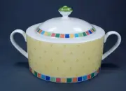 NEW Villeroy & Boch TWIST ALEA LIMONE Round Covered Vegetable Serving Bowl EXC!