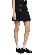 Sandro Short Pleated Skirt