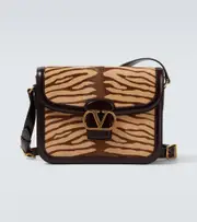 [Valentino Garavani] Valentino Garavani 9to5 zebra-print calf hair shoulder bag