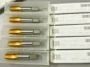 Japanese OSG Rc1/4 (PT1/4) TiN coated HSSE pipe tap -TIN-S-TPT- QTY: 5pcs