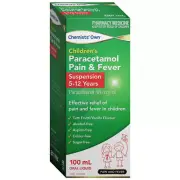 Chemists' Own Children's Paracetamol Pain & Fever 5-12 Yrs Susp 100mL