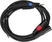 Stereo Audio Cable, Audio Adapter Cable Plug and Play 3.5MM Stereo Audio Converter Male to Dual 2 XLR Male Plug Connector for Meeting for Home(3m)