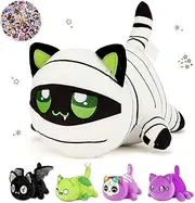 61-PCS丨9.8-inches Mummy Cat Cat Plush+60-Sticker - Meemeows Cat Plush Collection - 100% Polyester Plushie Pillow Embroidered - Cat Stuffed Animal Collectible (Mummy cat)