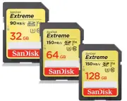 SANDISK EXTREME SDHC SDXC SD C10 256GB 128GB 64GB 32GB 16GB Card 180MB/s LOT T