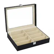 8 Grids Sunglasses Glasses Display Storage Case Box Organizer Holder PU Leather
