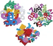 MINAOLULUS Educational Letter Stickers Alphabet Numbers Geometric Shapes Self-adhesive for Bulletin Board