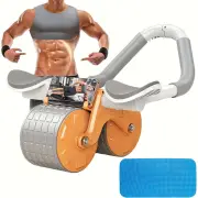 KALOAD 2 Wheel Automatic Rebound Smart Counting Abdominal Elbow Support with Phone Holder Flat Plate Exercise Wheel Sile
