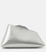 [The Attico] The Attico 8.30 PM metallic leather clutch One Size silver