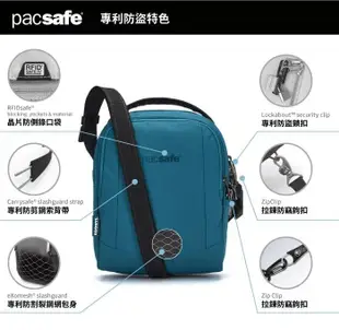 RV城市【Pacsafe】送》都市防盜斜肩包3L LS100 8吋平板 RFID防偷側背包 手機護照包_40131530