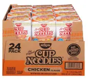 Nissin Cup Noodles, Chicken Flavor (2.25 oz., 24 ct.) Instant Noodles Ramen