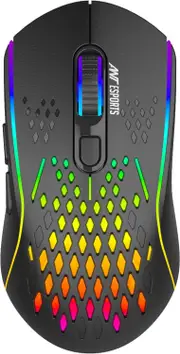 Ant Esports GM700 RGB Wireless Gaming Mouse - Wireless 2.4GHz Connection - Honeycomb Shell Design - Long Battery Life