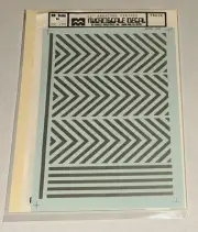 MICROSCALE HO DECAL-12” BARRICADE STRIPES - SILVER - #87-266