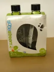 SodaStream Carbonating Bottles, 1 liter ea, Black (Pack of 2) NIP
